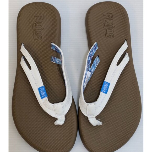 NWT Flojos' Women Flip-Flop Sandals Slip On Pool Non Slip Thongs Sz 10 $40 5C187 - Picture 1 of 2